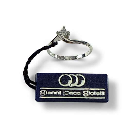 Ring Gianni Pace Woman Solitari in White Gold Diamante 0.16 Ct GPGSL15 - GPGSL15